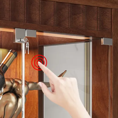 Modern Wood Wine Cabinet with Bar Glass Holder Shelf Image - 7