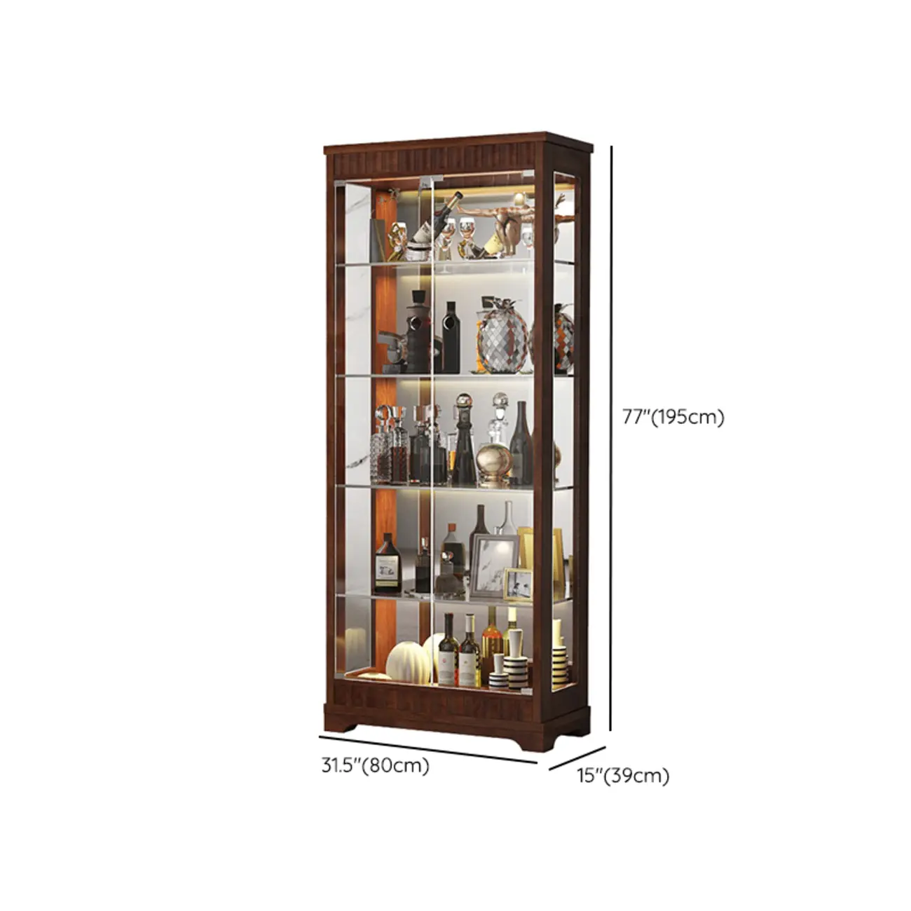 Modern Wood Wine Cabinet with Bar Glass Holder Shelf #size | homeyfad