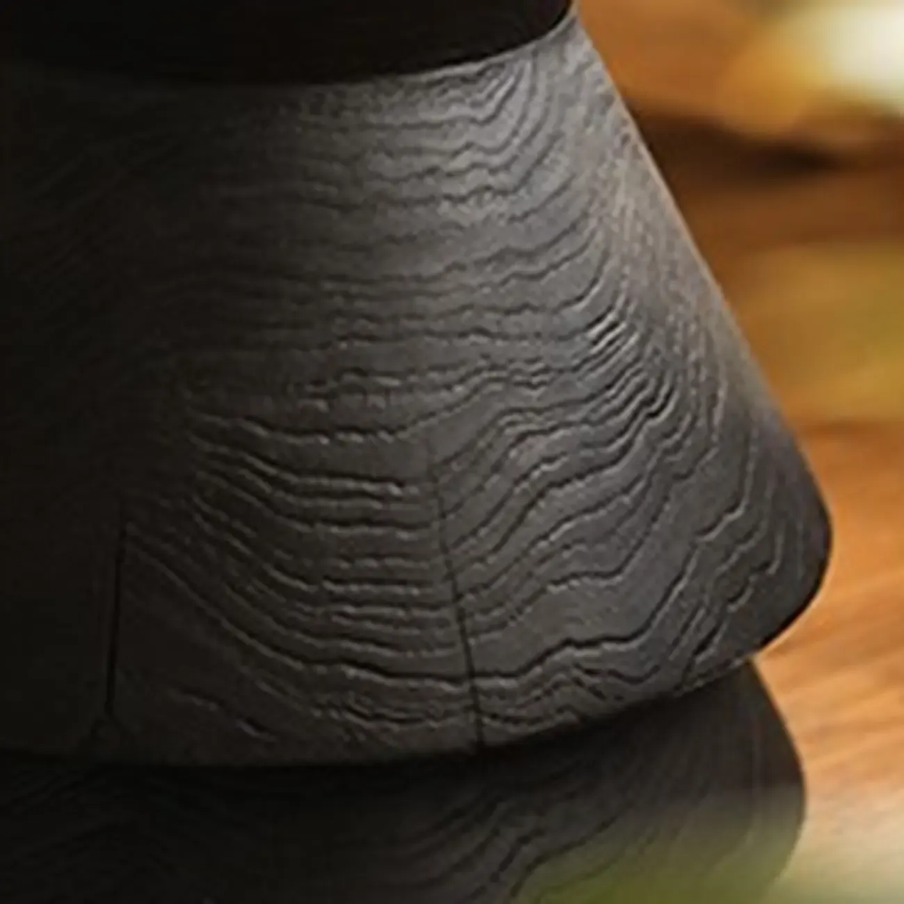 Small Round Modern Pine Wood Side Table with Drum Base Image - 7