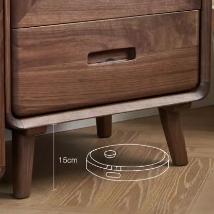 Freestanding Wood Brown Curio Cabinet with Glass Door Image - 12