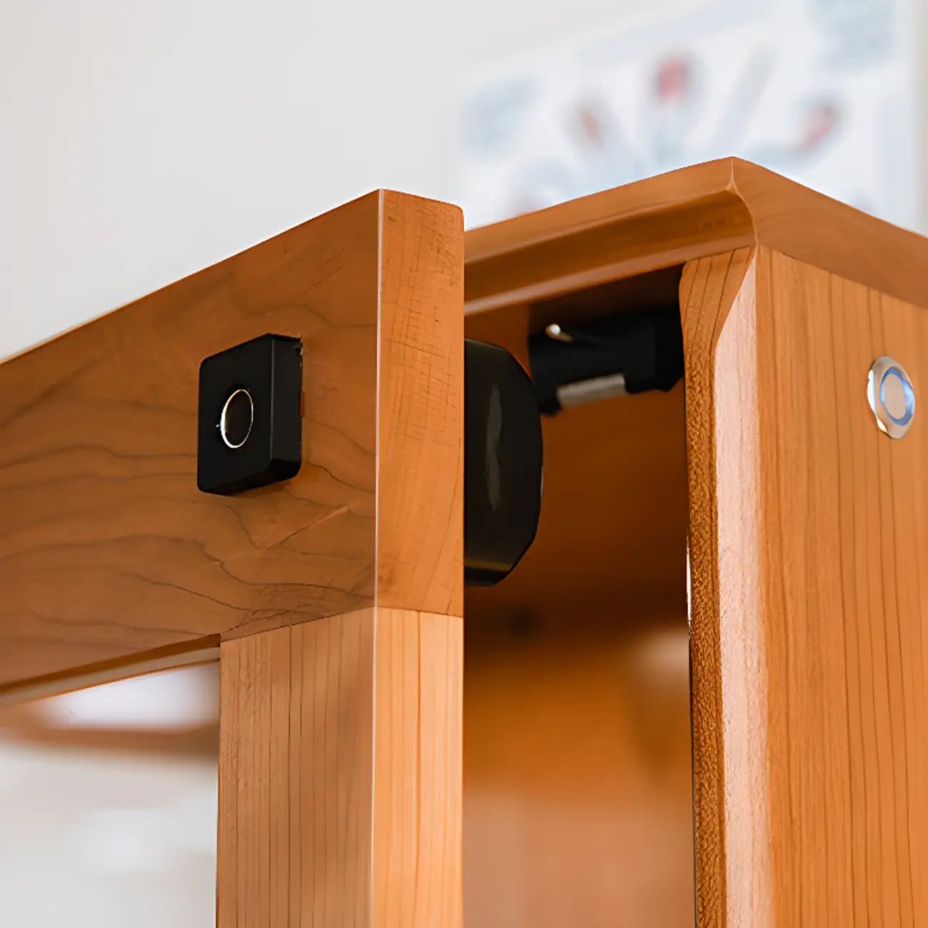 Nordic Tall Wooden 4-Shelf Curio Cabinet with Light Image - 8 | homeyfad