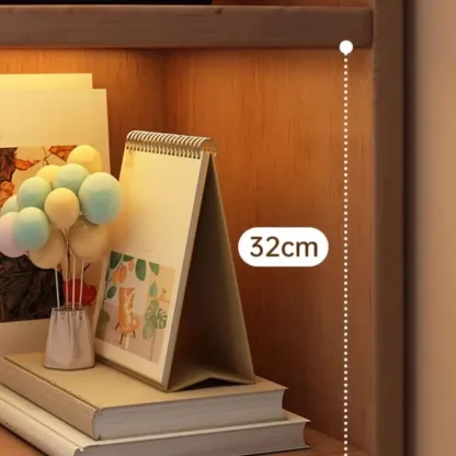 71" Minimalist Corner Storage Display Cabinet With Lighting Image - 8