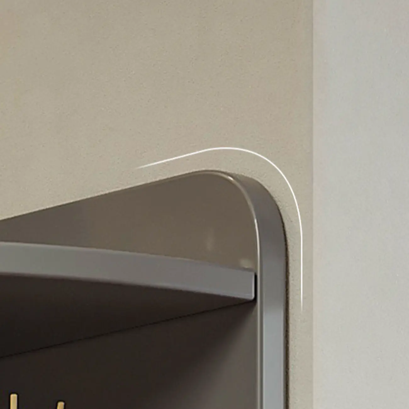 71“ Tall Modern Gray Wooden Corner Bar Cabinet 5-tier Image - 9 | homeyfad