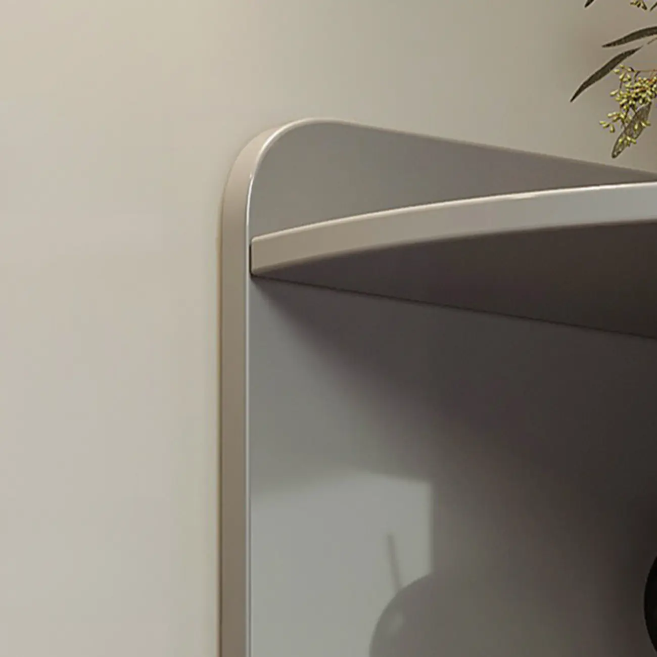 71“ Tall Modern Gray Wooden Corner Bar Cabinet 5-tier Image - 10 | homeyfad