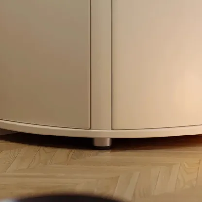 Wooden Corner Display Cabinet with Shelves for Home Image - 10