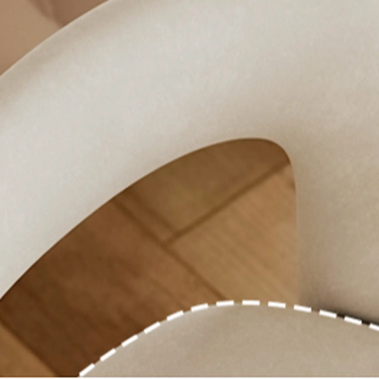 Modern Off-White Fabric Accent Chair with Armrests for Home Image - 6 | homeyfad