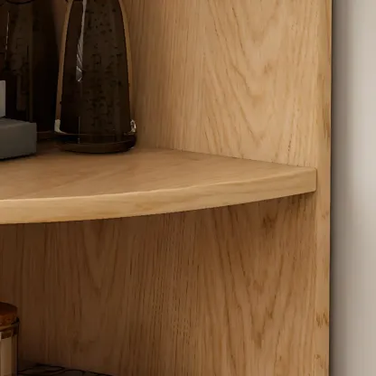 Avocado Green Wood Corner Storage Art Display Cabinet Image - 8