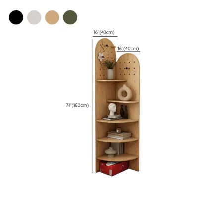 Avocado Green Wood Corner Storage Art Display Cabinet #size