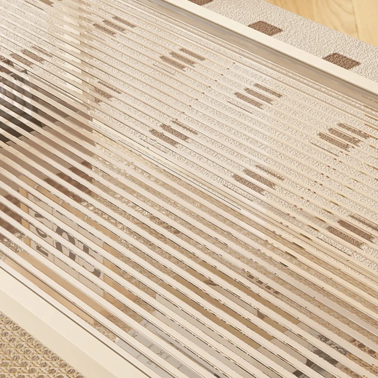 Modern White Rectangle Glass Coffee Table with Shelf Image - 10