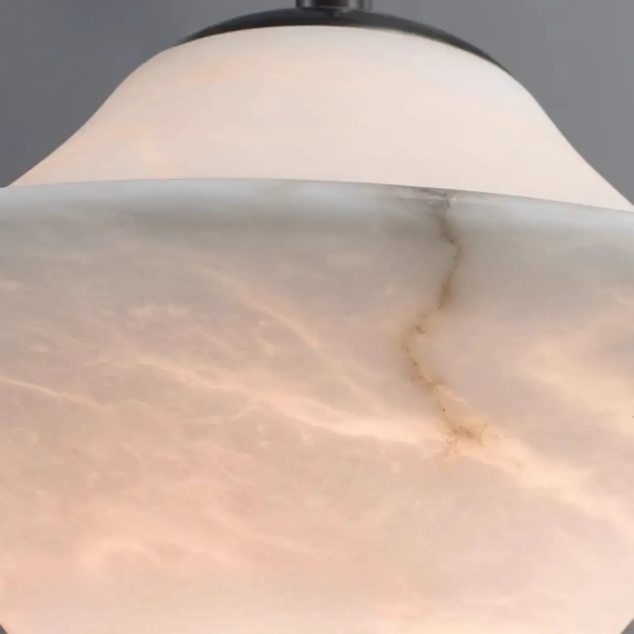 Adjustable White Stone Schoolhouse Kitchen Pendant Lighting Image - 5