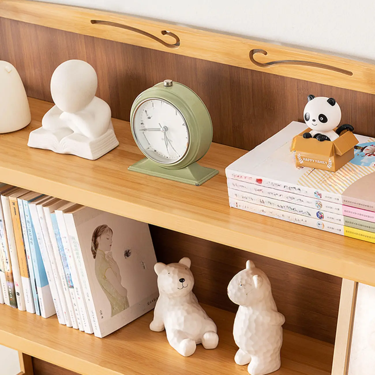 Premium Bamboo Modern Black 5-Shelf Open Bookshelf Image - 27 | homeyfad