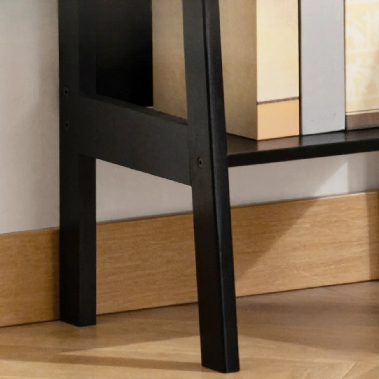 Modern Wooden Ladder Bookcase for Living Room Storage Image - 5 | homeyfad