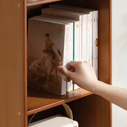 Modern Wooden Ladder Bookcase for Living Room Storage Image - 8