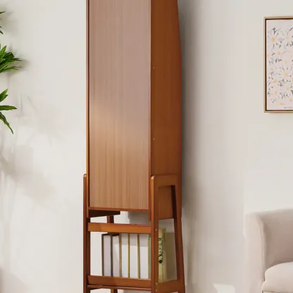 Modern Wooden Ladder Bookcase for Living Room Storage Image - 9
