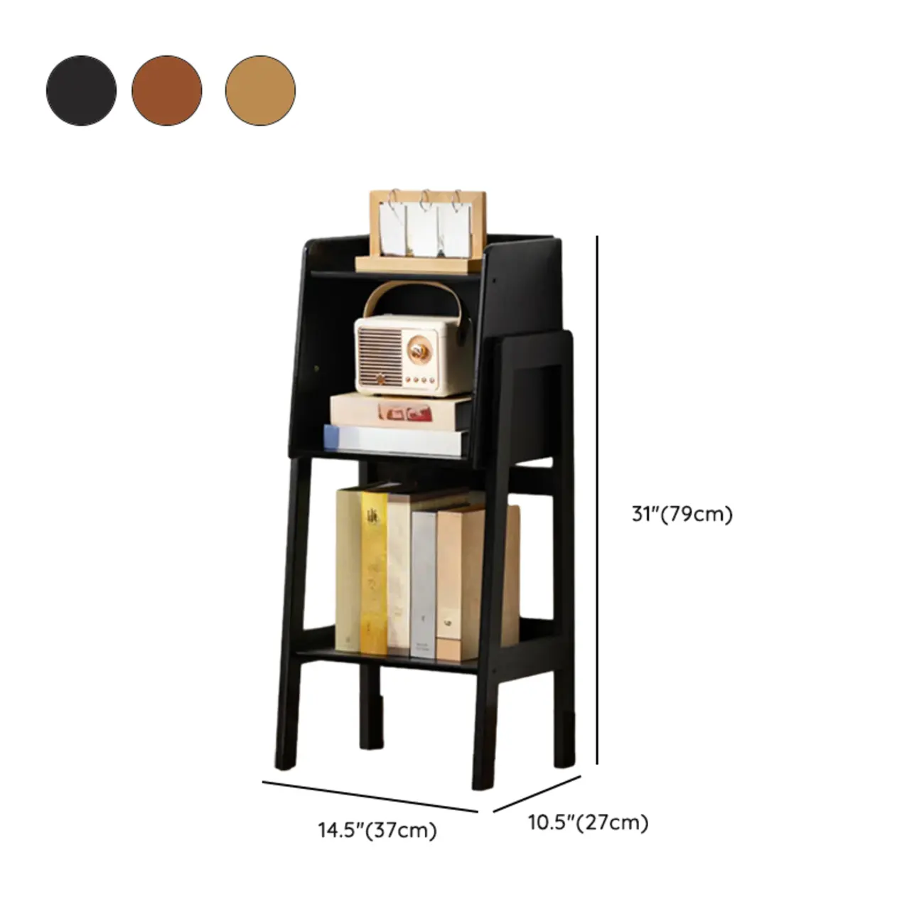 Modern Wooden Ladder Bookcase for Living Room Storage #size | homeyfad