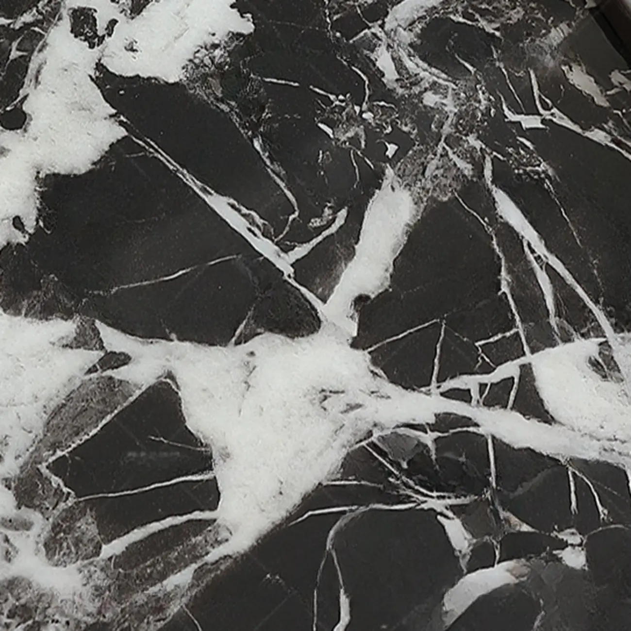 Modern Marble Black Rectangular Sleigh Coffee Table Image - 7 | homeyfad