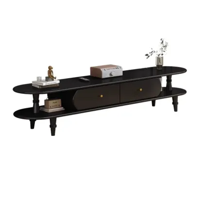 Durable Wooden TV Stand with Open Storage for Living Room Image - 2