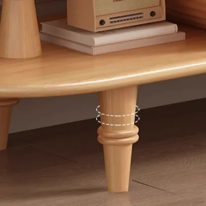 Durable Wooden TV Stand with Open Storage for Living Room Image - 12
