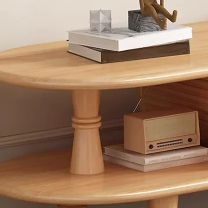 Durable Wooden TV Stand with Open Storage for Living Room Image - 13