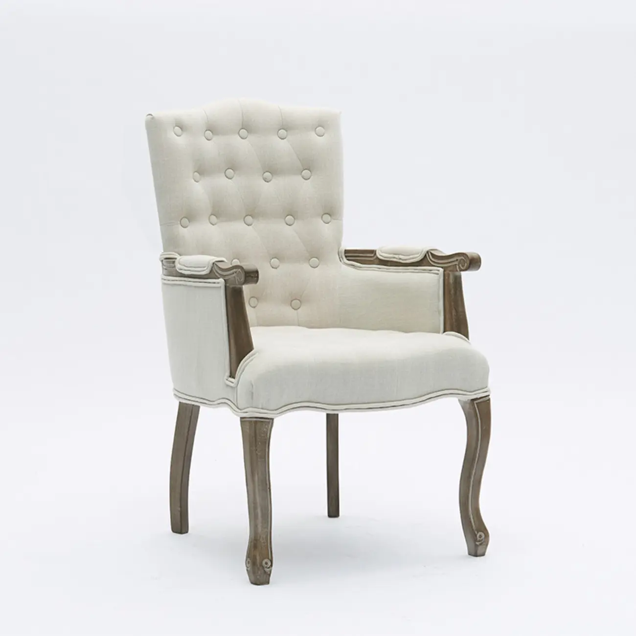 Vintage Leather Accent Chair with Tufted Design for Living Room Image - 5 | homeyfad