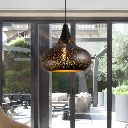 Modern Metal Black Dome Pendant Light Kitchen Island