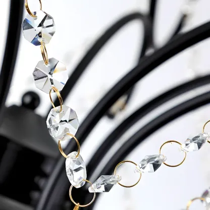 Gold Crystal Curved Metal Elegant Classic Crystal Chandelier Image - 9