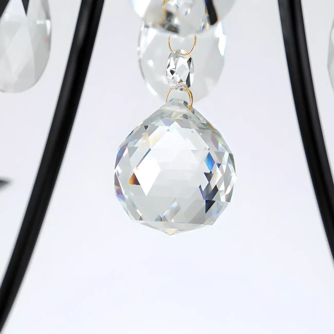 Gold Crystal Curved Metal Elegant Classic Crystal Chandelier Image - 10