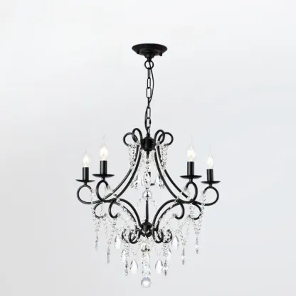 Gold Crystal Curved Metal Elegant Classic Crystal Chandelier Image - 14