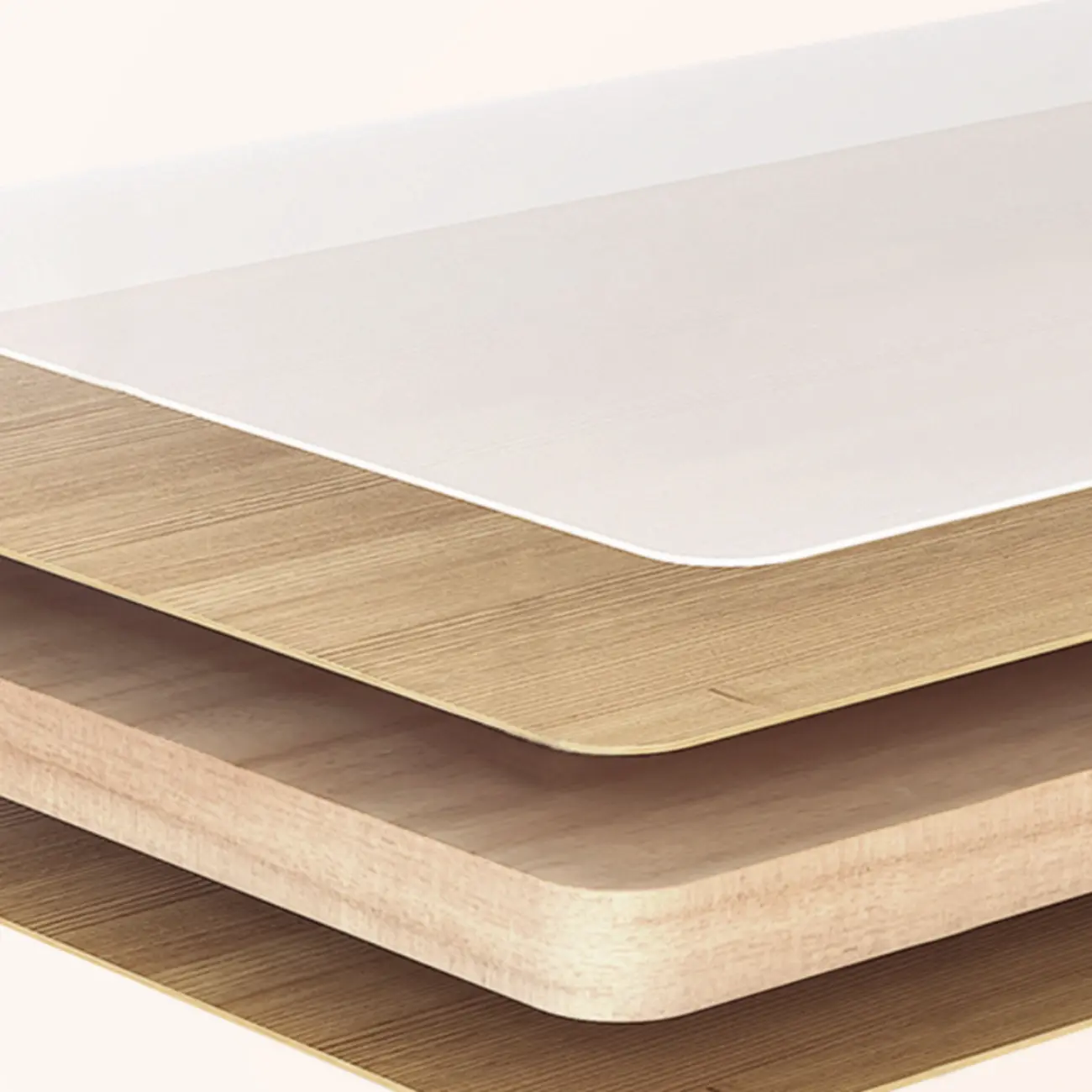 Modern Light Wooden Oval Home Office Desk with 3-Drawers Image - 7 | homeyfad