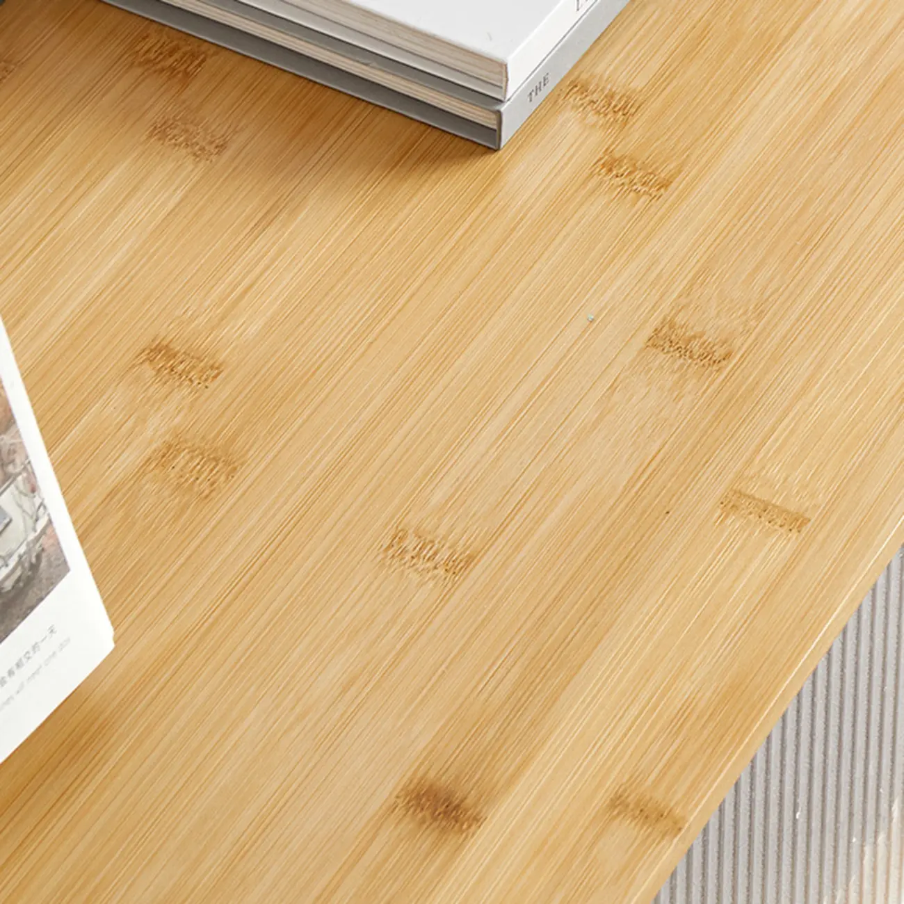 Wooden Rectangle TV Stand with Storage & Sliding Glass Door Image - 9 | homeyfad