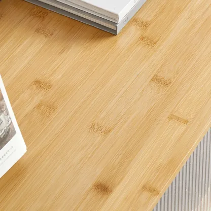 Wooden Rectangle TV Stand with Storage & Sliding Glass Door Image - 9