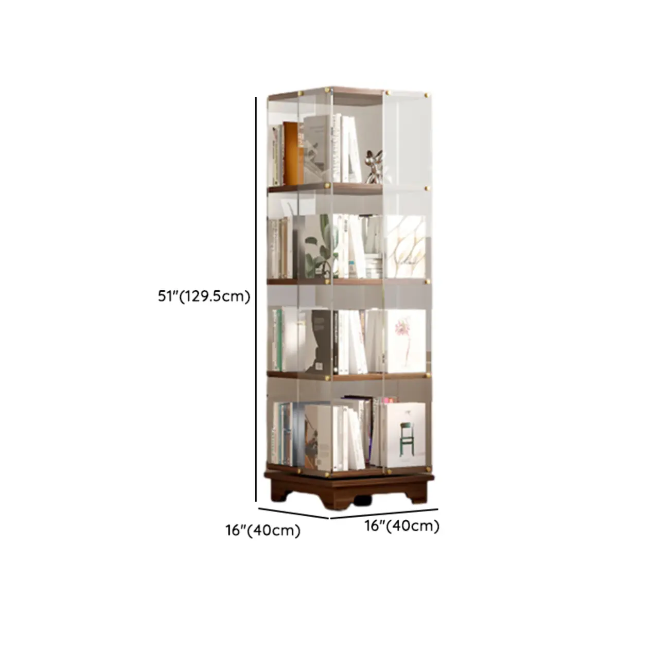 Art Deco Square Timber Shelf Glass Panel Swivel Chest Image - 17 | homeyfad