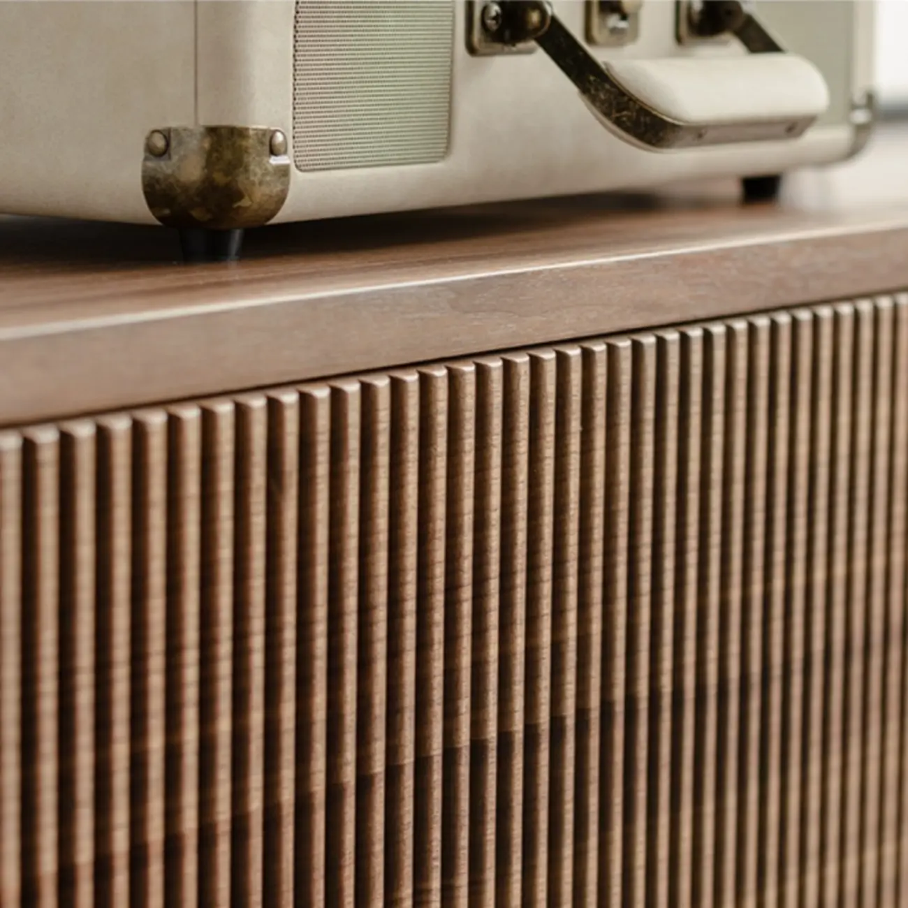 Mid-Century Modern Wooden TV Stand with Storage Image - 10 | homeyfad