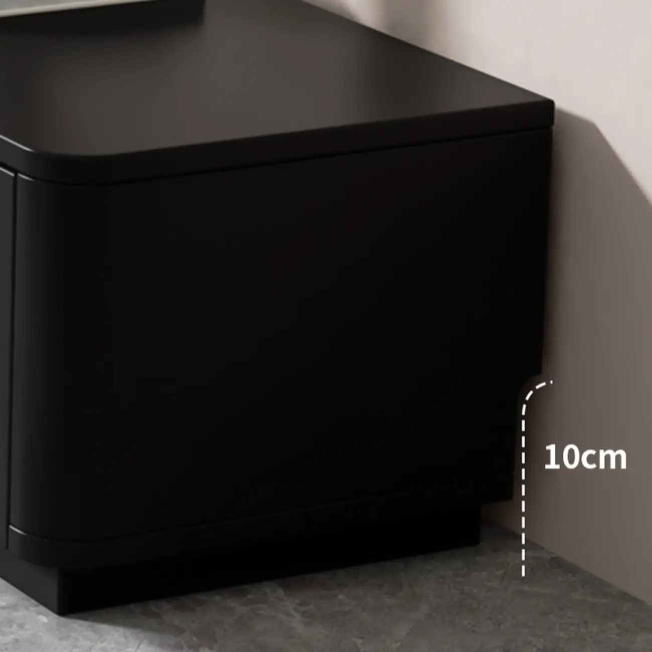 Black Rectangle Wood TV Stand with Cable Management Image - 14 | homeyfad