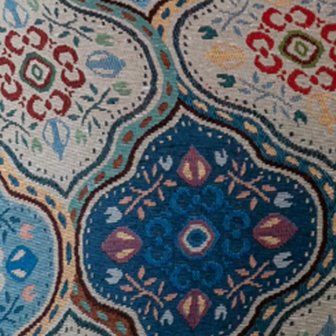Vintage Bohemian Fabric Accent Chair with Floral Pattern for Home Image - 9