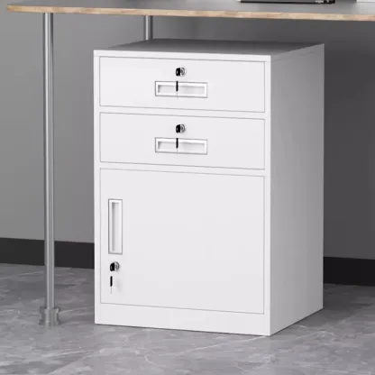 Traditional Steel Vertical Lockable Filing Cabinet for Home Office Image - 3
