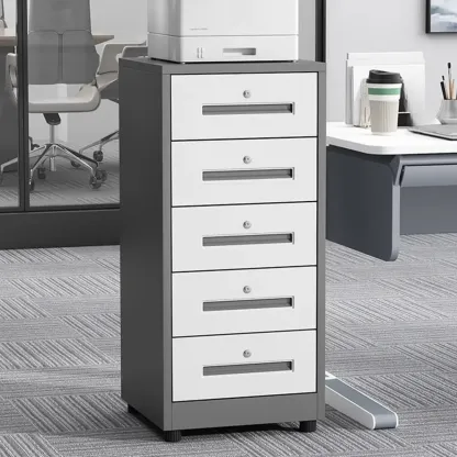 Traditional Steel Vertical Lockable Filing Cabinet for Home Office Image - 4
