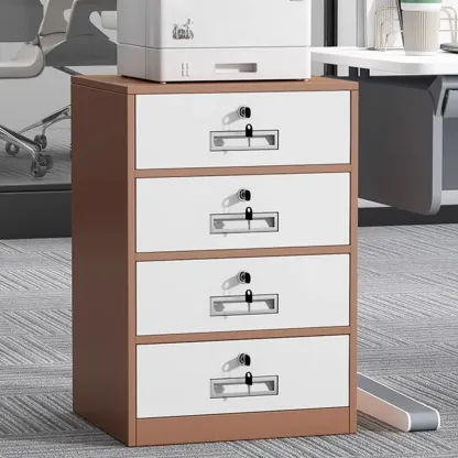 Traditional Steel Vertical Lockable Filing Cabinet for Home Office Image - 10