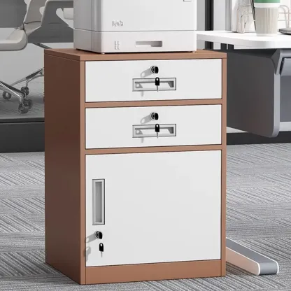 Traditional Steel Vertical Lockable Filing Cabinet for Home Office Image - 11