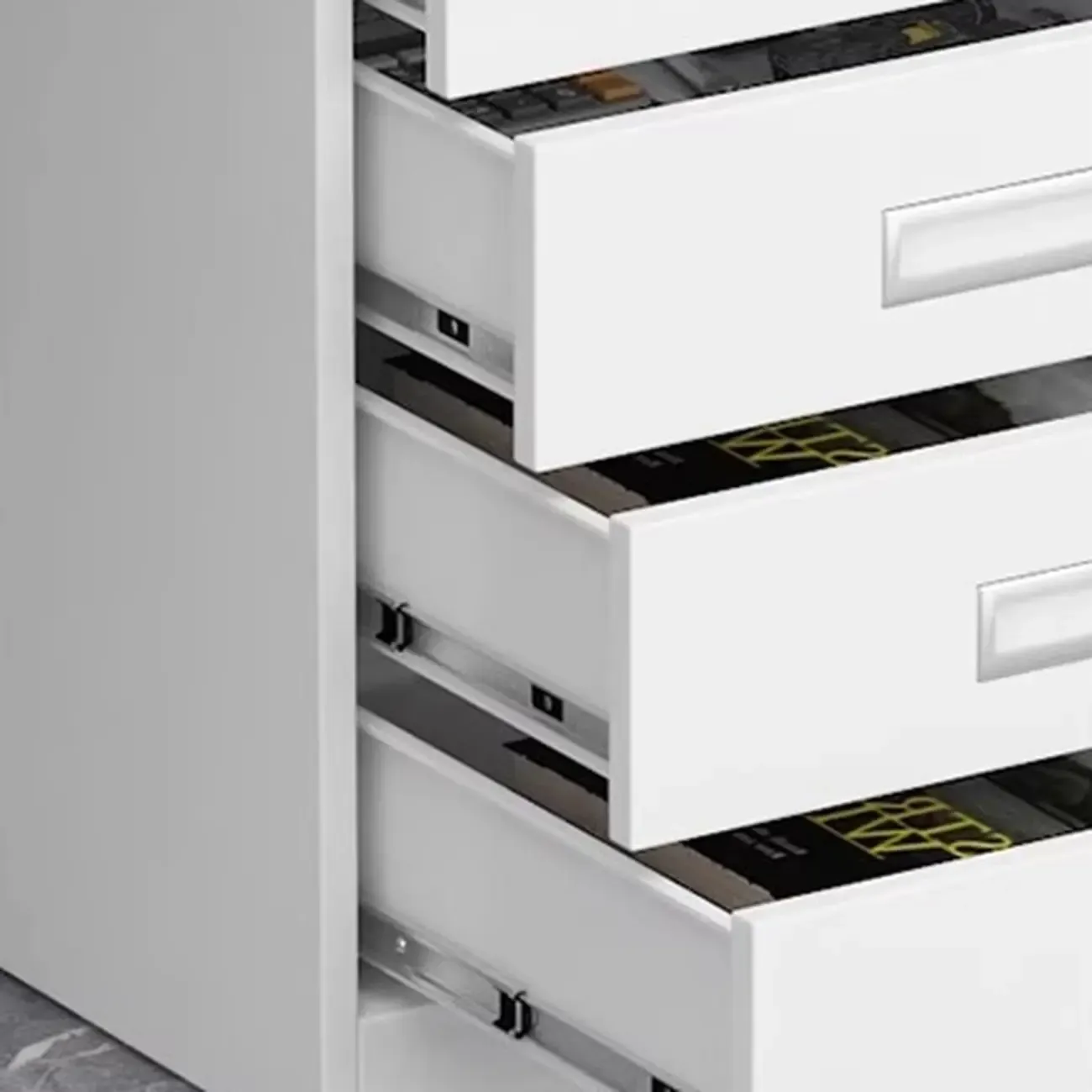 Traditional Steel Vertical Lockable Filing Cabinet for Home Office Image - 13