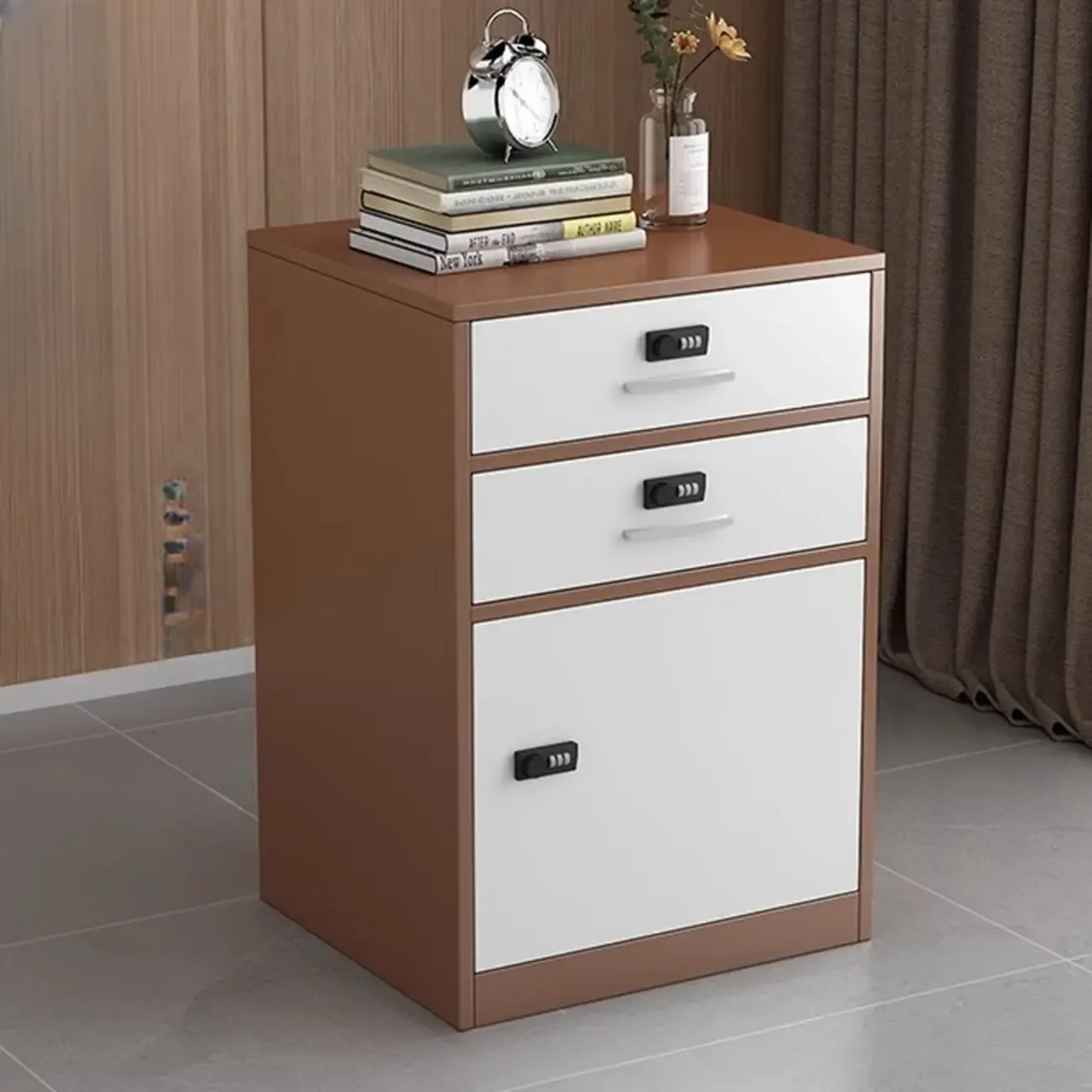 Traditional Steel Vertical Lockable Filing Cabinet for Home Office Image - 14