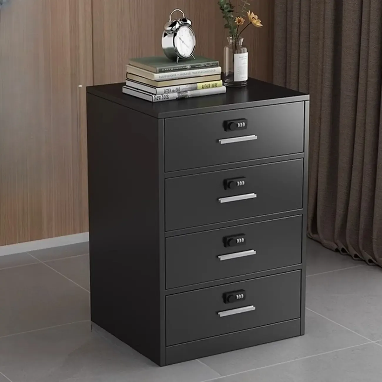 Traditional Steel Vertical Lockable Filing Cabinet for Home Office Image - 19
