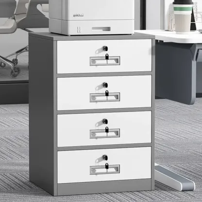 Traditional Steel Vertical Lockable Filing Cabinet for Home Office Image - 20