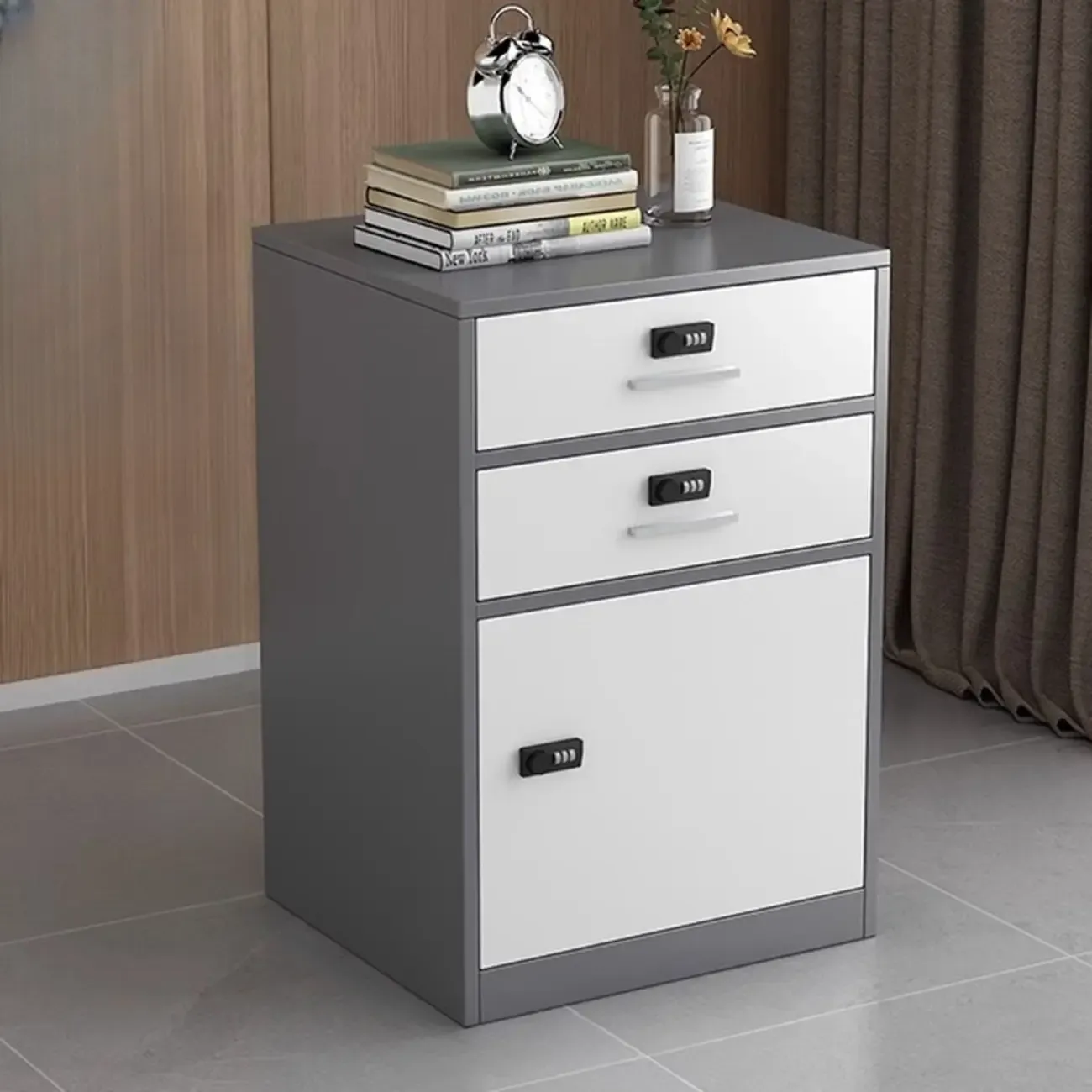 Traditional Steel Vertical Lockable Filing Cabinet for Home Office Image - 26