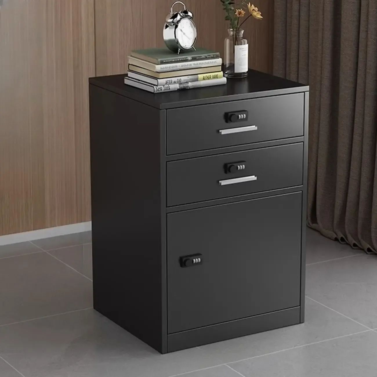 Traditional Steel Vertical Lockable Filing Cabinet for Home Office Image - 28