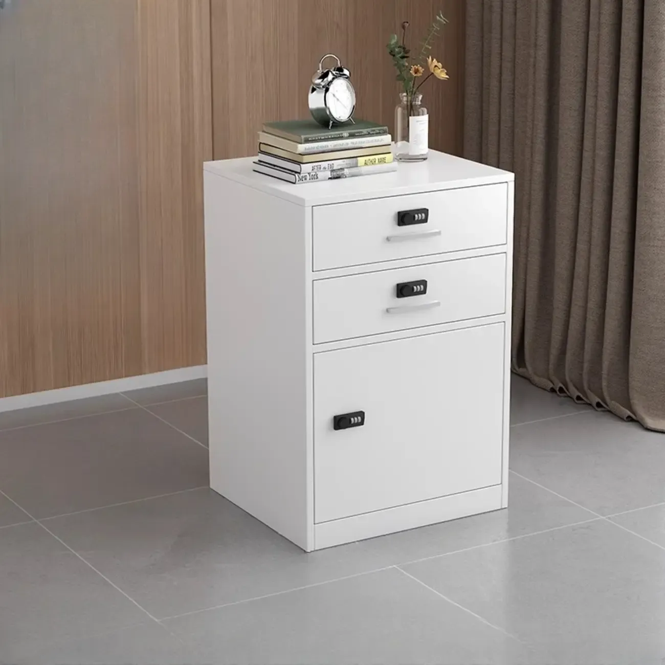 Traditional Steel Vertical Lockable Filing Cabinet for Home Office Image - 29