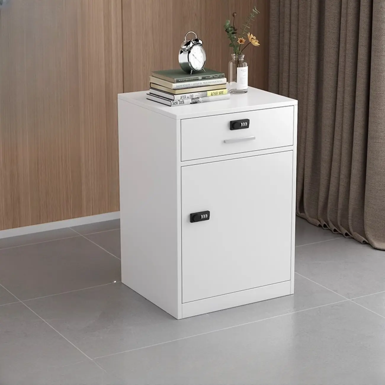 Traditional Steel Vertical Lockable Filing Cabinet for Home Office Image - 31 | homeyfad