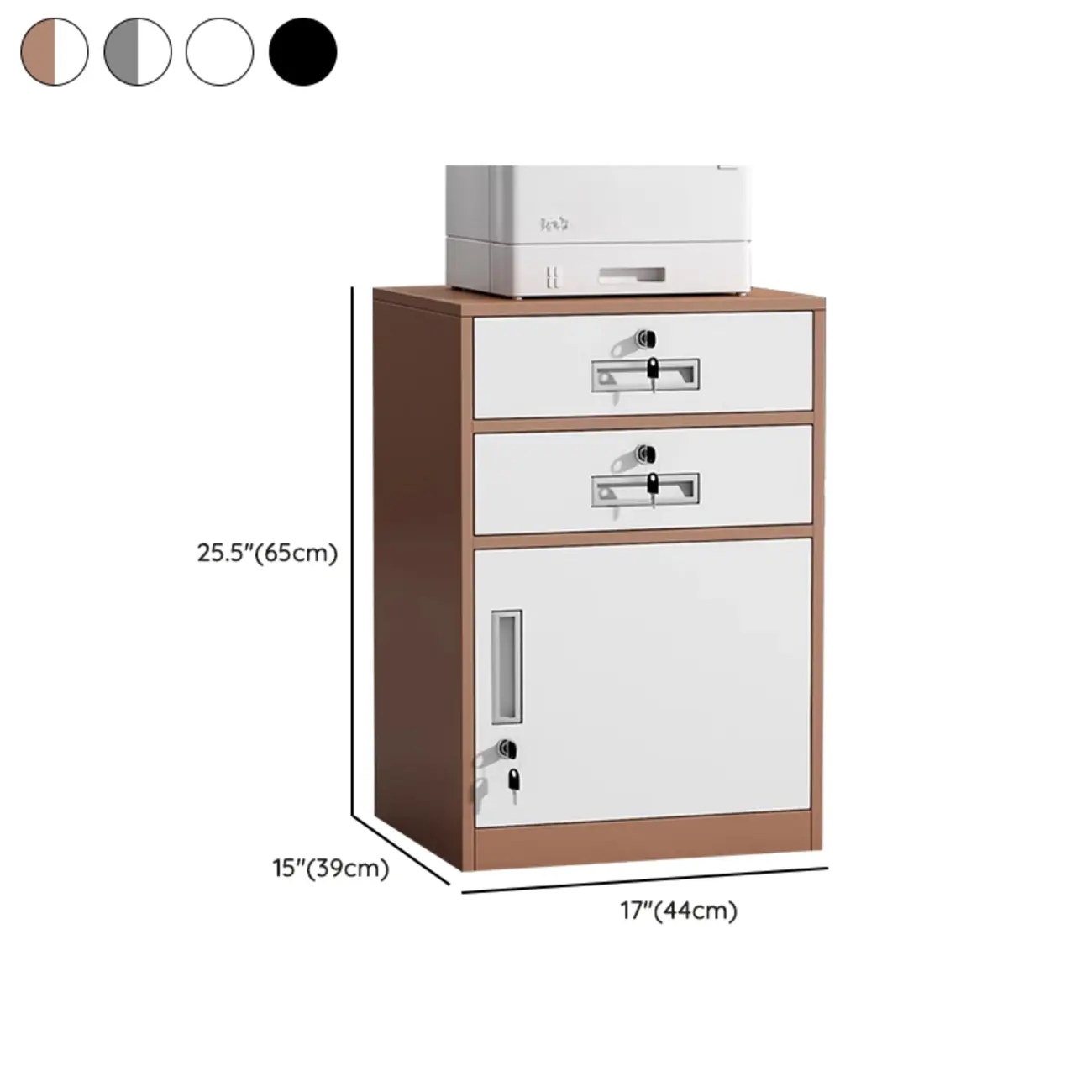 Traditional Steel Vertical Lockable Filing Cabinet for Home Office Image - 37 | homeyfad