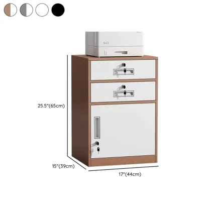 Traditional Steel Vertical Lockable Filing Cabinet for Home Office Image - 37