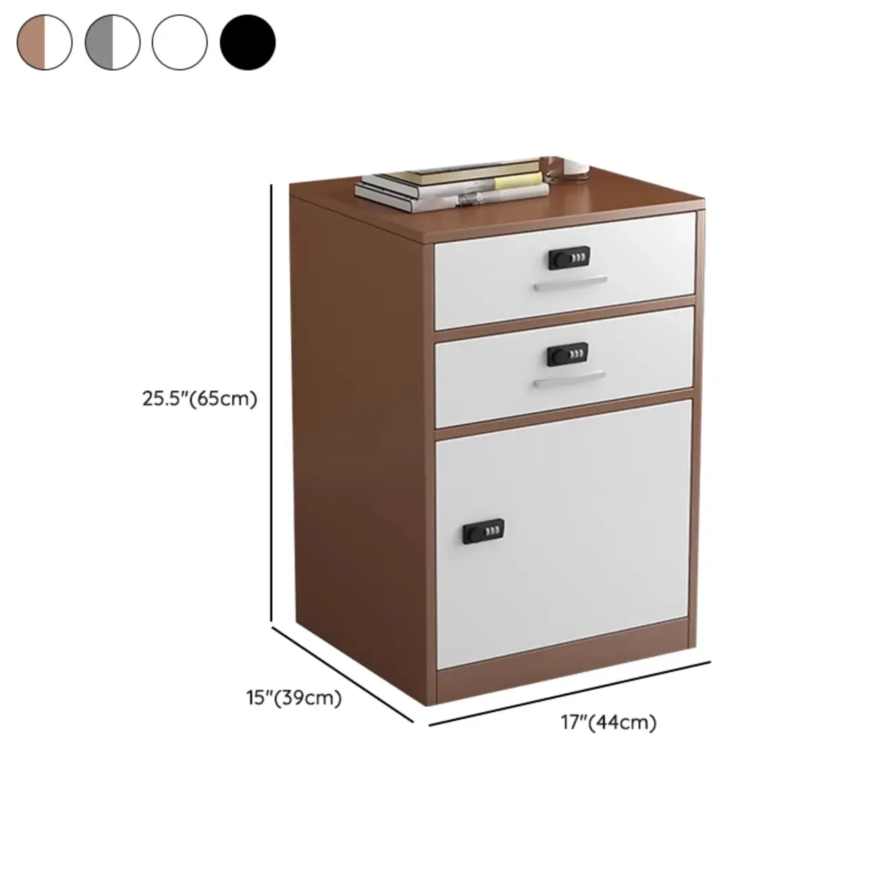 Traditional Steel Vertical Lockable Filing Cabinet for Home Office Image - 38